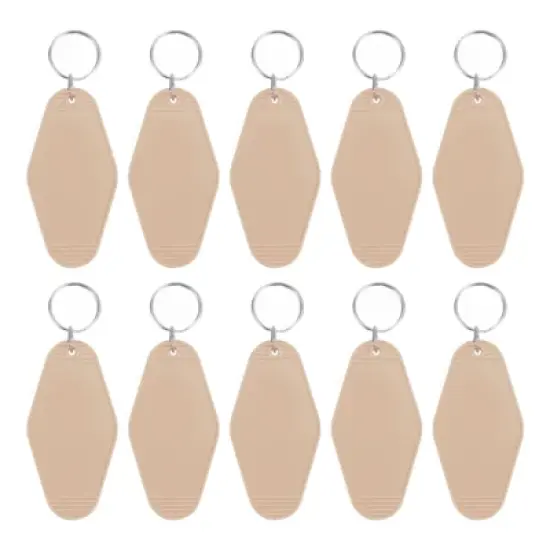 Unique Bargains Blank Vintage Motel Hotel Keychains Key Tag 10 Pcs image {6}
