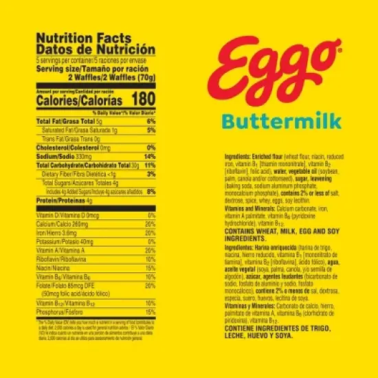 Eggo Frozen Waffles Buttermilk - 12.3oz/10ct image {6}