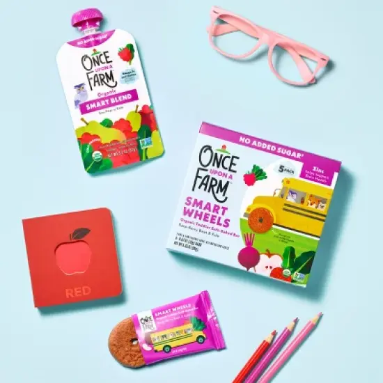 Once Upon a Farm Smart Wheels Baby Meals - Rasp-Berry & Kale - 0.67oz/5ct image {7}