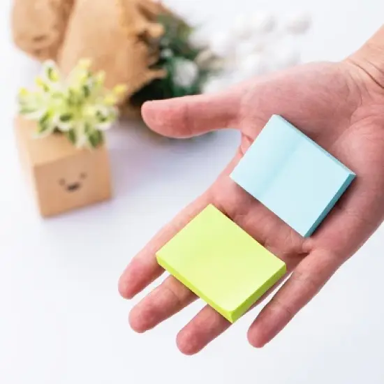 Sticky Notes 1.5x2 Inches, 4 Bright Neon Colors Self-Stick Pads. image {2}