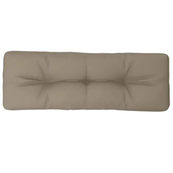 vidaXL Outdoor Pallet Cushion - Taupe, Water-Repellent, Hollow Fiber Filling 47.2"x15.7"x4.7" image {3}