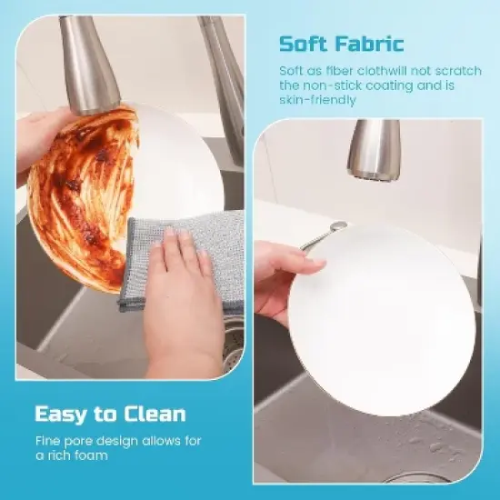 10 Pcs 3-Layer Metal Dish Cloth, Multipurpose Wire Dishwashing Rag,Kitchen Cleaning DishRags image {3}