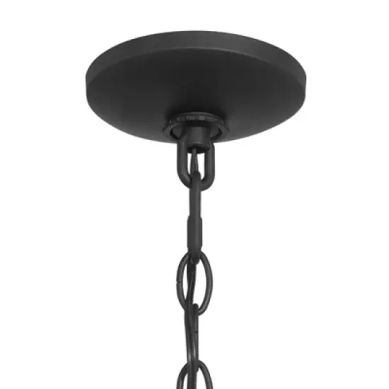 John Timberland Westmont 15 3/4" High Modern Outdoor Pendant Light Fixture Ceiling Porch House Hanging Sand Black Aluminum Seeded Glass Shade image {2}