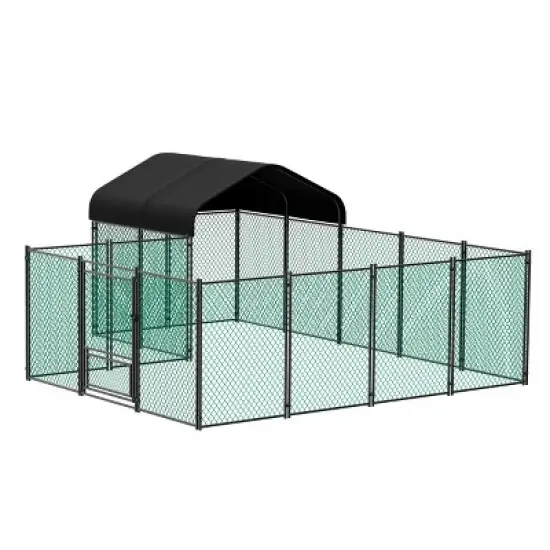 Artloge Large Heavy Duty Metal Chicken Coop Walk-In Chicken Coop Hen Run House Poultry Rabbit Cage with UV & Waterproof Cover for Outside Yard Farm image {10}