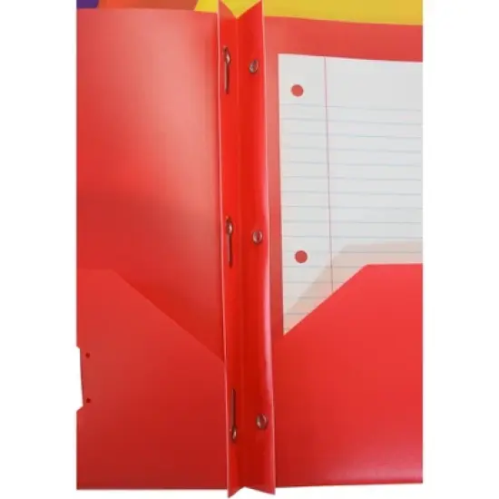 FOLDER SCHOOL SMART TWO-POCKET HEAVYWEIGHT POLY WITH FASTENERS image {4}