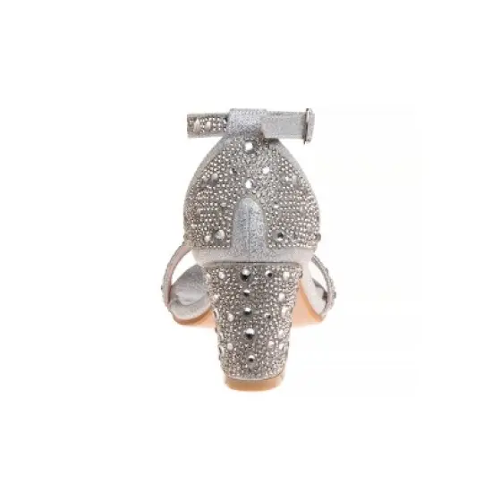 Badgley Mischka Girls' Wedding Shoes with Block Heel and Embellishment- Perfect for Parties, Weddings, and Special Occasions (Little Kid/ Big Kids) image {2}