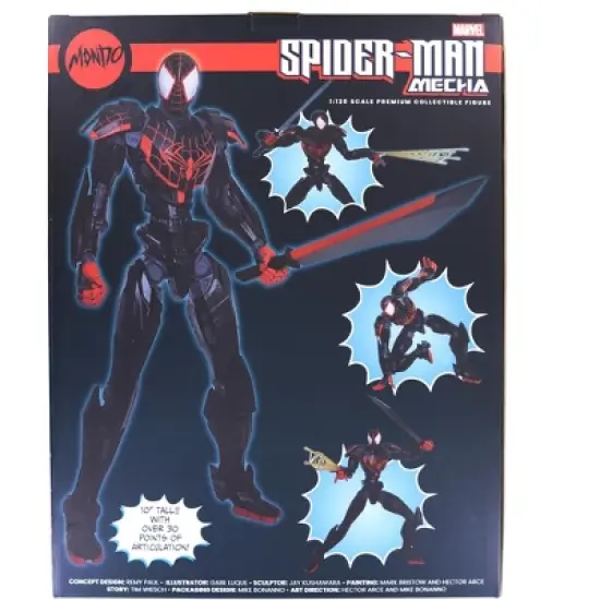 Mondo Tees, LLC Marvel Mecha Spider-Man Miles Morales 10 Inch Action Figure image {2}