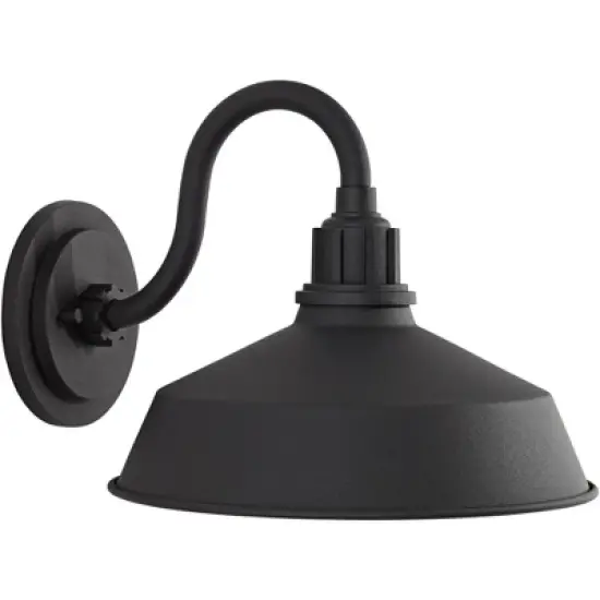 Franklin Iron Works Arnett Rustic Outdoor Wall Light Fixture Black Gooseneck Arm 10 1/2" for Post Exterior Barn Deck House Porch Yard Posts Patio Home image {8}