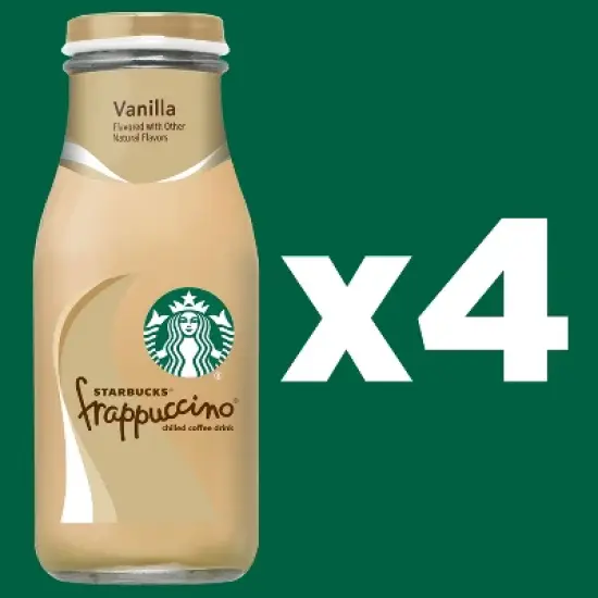 Starbucks Frappuccino Vanilla Coffee Drink - 4pk/9.5 fl oz Glass Bottles image {2}
