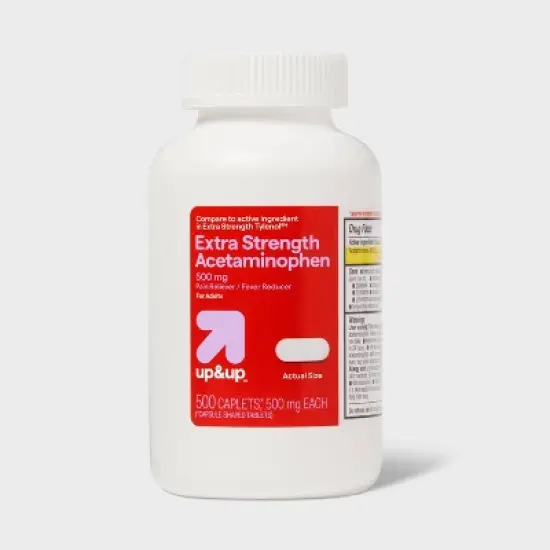 Acetaminophen Extra Strength Pain Reliever & Fever Reducer Caplets - up&up&trade; image {6}