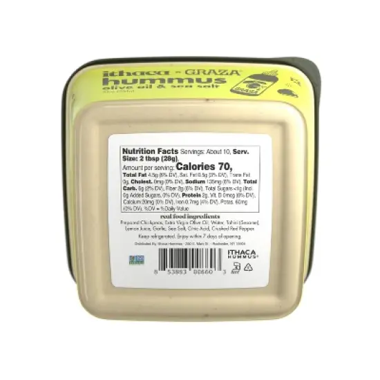 Ithaca Graza Olive Oil and Sea Salt Hummus - 10oz image {4}