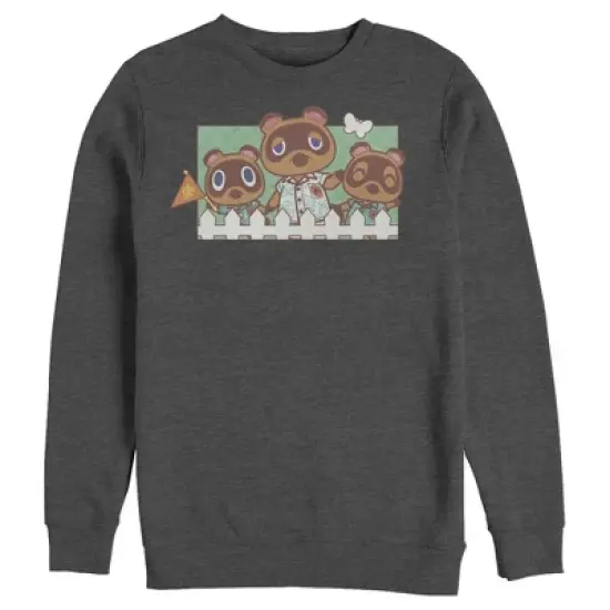 Men's Nintendo Animal Crossing Nook Family Portrait Sweatshirt image {4}