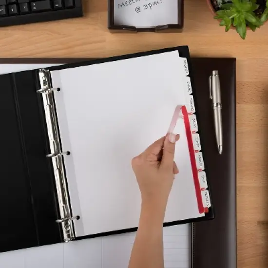 Avery Print & Apply Clear Label Dividers w/White Tabs 8-Tab Letter 50 Sets 11557 image {6}