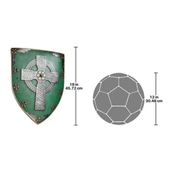 Design Toscano Celtic Warriors Sculptural Wall Shield: Set of Two image {2}