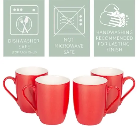 Elanze Designs Pumpkin Spice Everything Crimson Red 10 ounce New Bone China Coffee Cup Mug image {2}