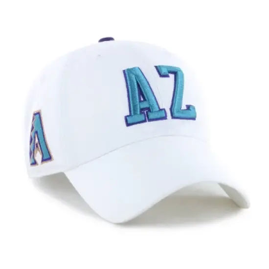 MLB Arizona Diamondbacks White Cooperstown Clique Hat: Cotton Adjustable Baseball Cap image {1}