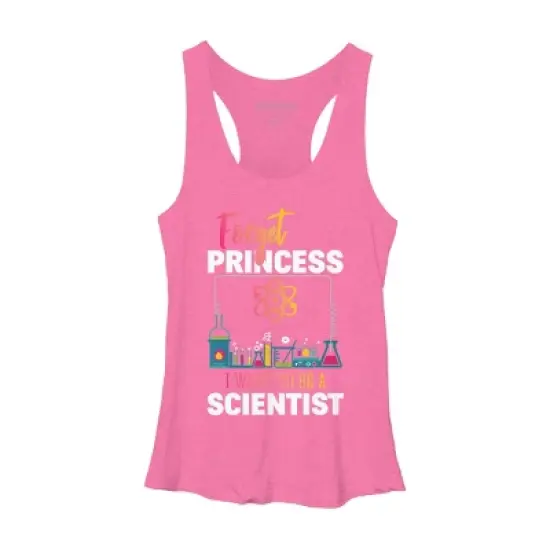 Women's Design By Humans Forget Princess I Want To Be A Scientist By BaoMinh Racerback Tank Top image {4}