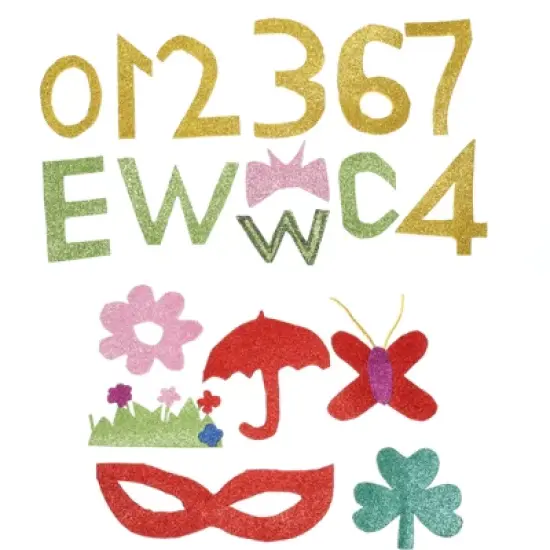 Unique Bargains EVA Shiny Powder DIY Craft Adhesive Foam Sheets 0.08" Thick 10 Pcs image {3}