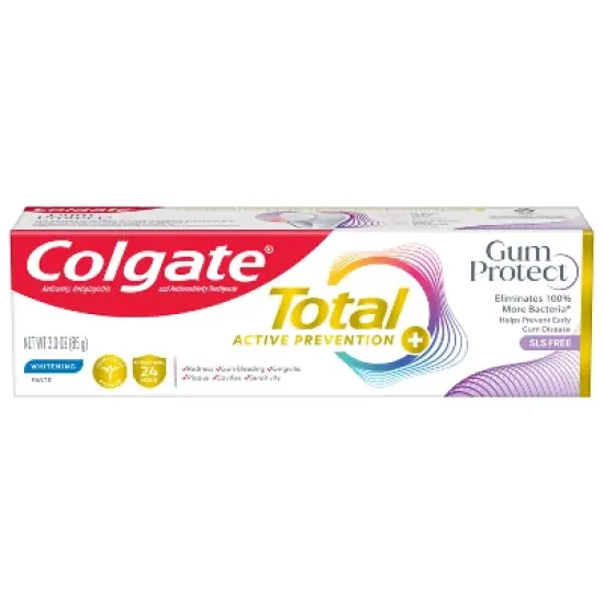 Colgate Total Active Prevention Gum Protect Whitening Toothpaste - Mint - 3.0oz image {8}