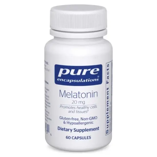 Pure Encapsulations Melatonin 20 mg - Not Intended for Sleep Support - Immune System - 99.5% Purity Melatonin - Gluten Free & Non-GMO image {8}