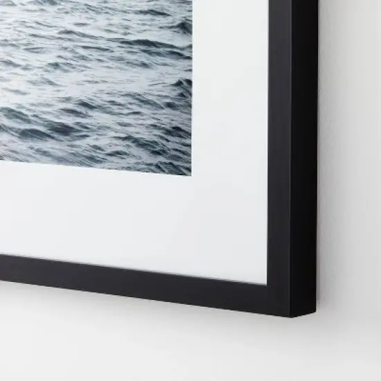 30" x 24" B&W Ocean View Framed Wall Print - Threshold&trade; designed with Studio McGee image {2}