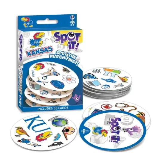 MasterPieces Officially Licensed NCAA Kansas Jayhawks Spot It Game for Kids and Adults image {2}