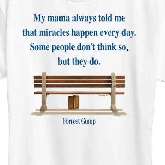 Women's - Forrest Gump - Miracles Happen Every Day Short Sleeve Graphic T-Shirt image {1}
