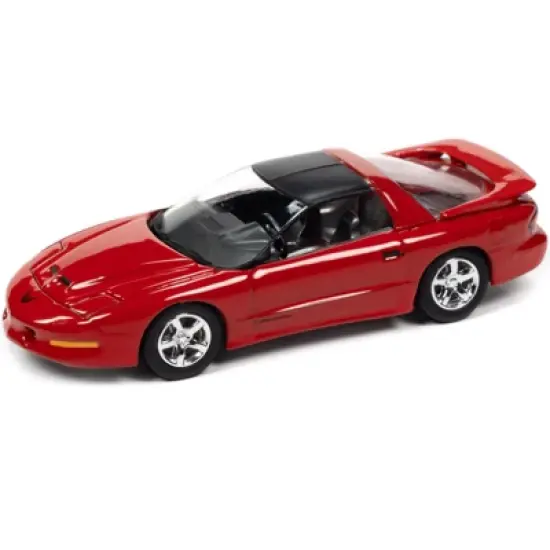 1997 Pontiac Firebird T/A Trans Am WS6 Bright Red w/Matt Black Top Ltd Ed 18056 pcs 1/64 Diecast Model Car by Johnny Lightning image {1}