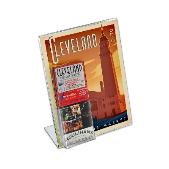 Azar Displays Sign Holder with Attached Brochure Holder 11 x 8.5-inch 10/Pack 252055 image {2}