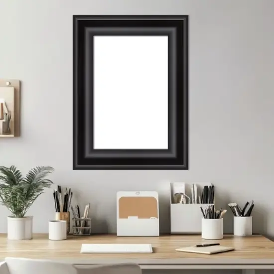 Amanti Art Grand Black Framed Dry Erase Magnetic Board image {5}