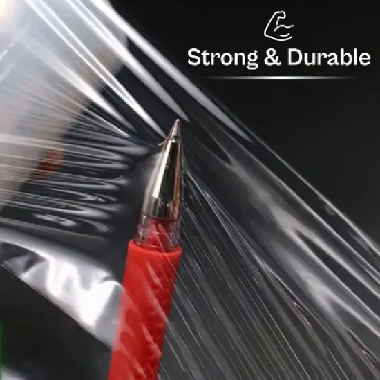 PSBM Cast Narrow Banding Stretch Shrink Wrap Film Clear 3" x 1500' 80 Gauge 18 Rolls image {4}