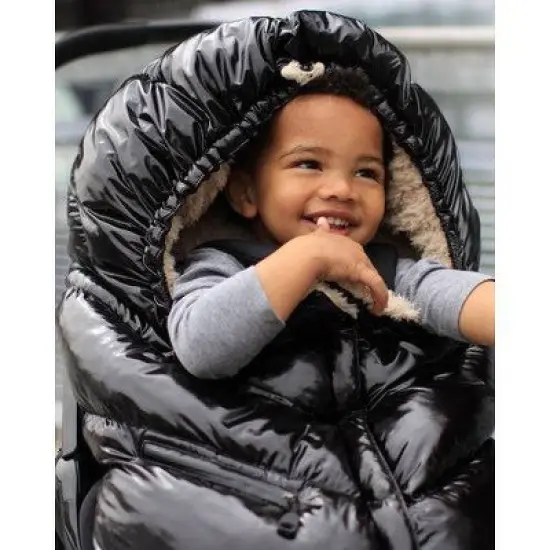 7AM Enfant 212 Evolution Extendable Footmuff Blanket - Black Polar - 6M-4T image {5}