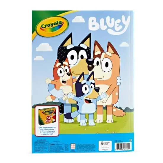Crayola 96pg Bluey Coloring Book: Stickers & Creative Thinking for Kids, Ages 3+, 10.75" x 7.75" image {4}