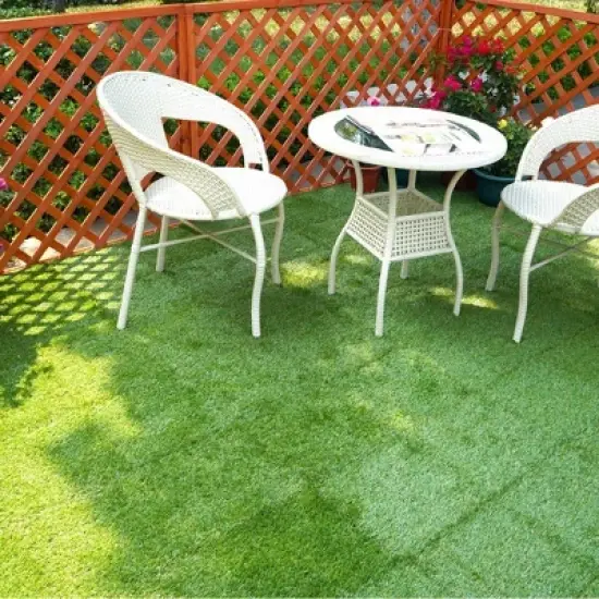 Courtyard Casual Artificial Grass Deck Tile, 9 pc Set image {4}