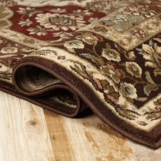 Traditional Ornamental Floral Formal Indoor Area Rug or Runner by Blue Nile Mills image {3}