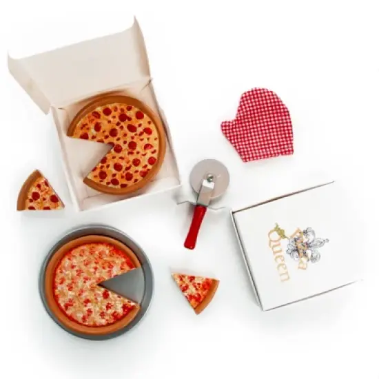 The Queen's Treasures 18 In Doll 9 Pc Pizza Party Food Accessory Play Set image {3}
