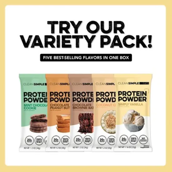 Clean Simple Eats Protein Powder - Simply Vanilla - 1.16oz/1 stick image {5}