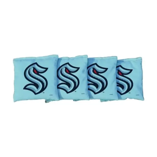 NHL Seattle Kraken Corn-Filled Cornhole Bags Light Blue - 4pk image {1}