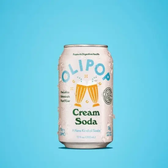 OLIPOP Cream Soda Prebiotic Soda - 12 fl oz Can image {1}