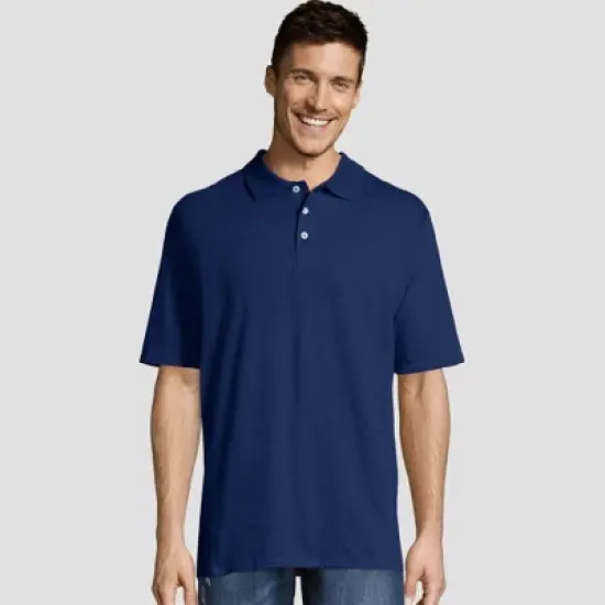 Hanes Men's X-Temp Jersey Polo Short Sleeve Shirt image {5}