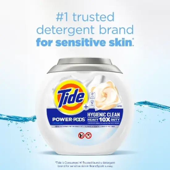 Tide Power Pods Clean Laundry Detergent - Free & Gentle - 45ct image {4}