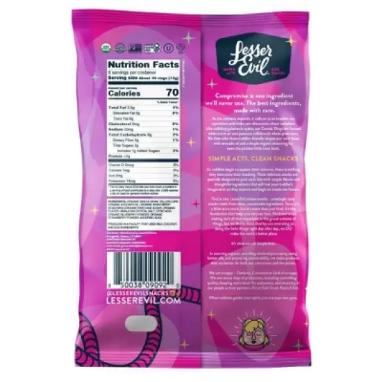 LesserEvil Cosmic Rings Berry Blast - 3oz image {1}