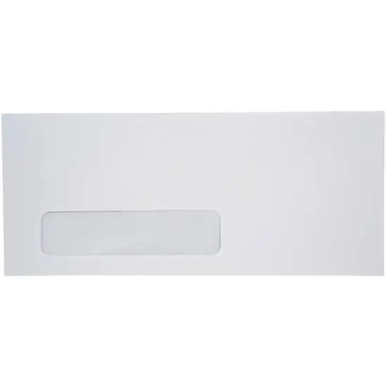 School Smart Window Envelopes with Gummed Flap Closure, No 10, White, Pack of 500 image {2}