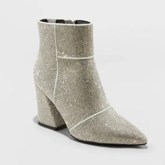 Women's Cailin Ankle Boots - A New Day&trade; Silver image {3}