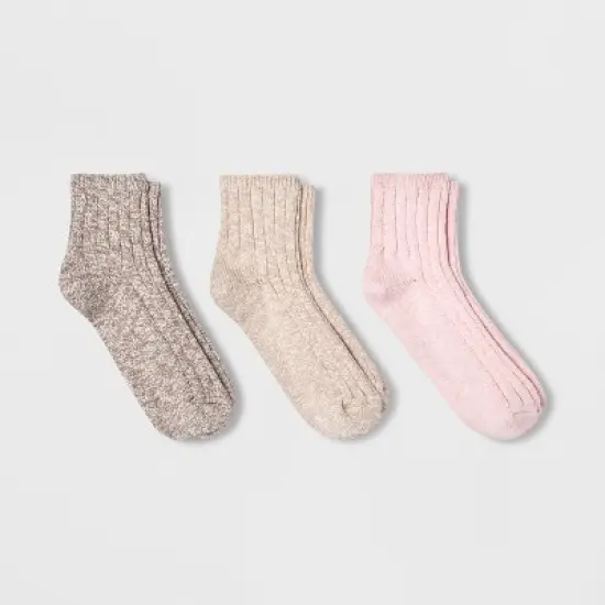 Women's Slub 3pk Ankle Socks - Universal Thread&trade; 4-10 image {2}