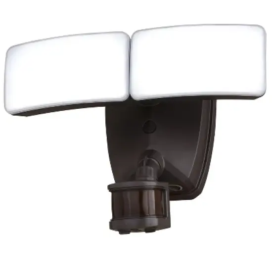 VAXCEL Zeta 2 Light LED Outdoor Motion Sensor Adjustable Security Flood Light Bronze image {8}