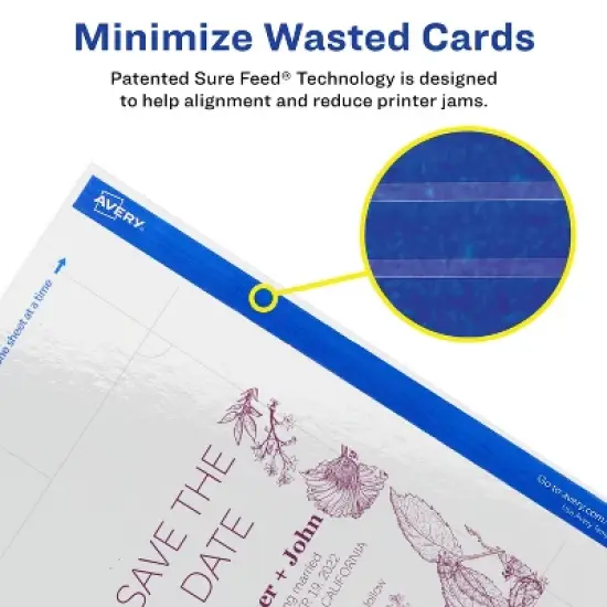 Avery Printable Scalloped Postcards, 4.25" x 5.5", Glossy White, 50ct image {3}