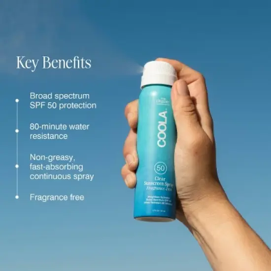 Coola Clear Sunscreen Mist - Fragrance Free - 2 fl oz - Ulta Beauty image {2}