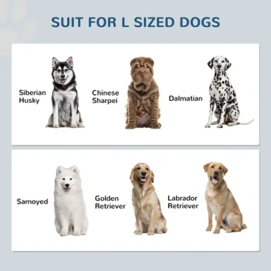 Gulches PawHut Large Elevated Dog Bowls with 37L Storage Cabinet - White image {6}