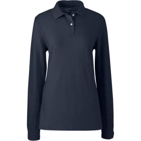 School Uniform Young Women's Long Sleeve Mesh Polo Shirt image {5}